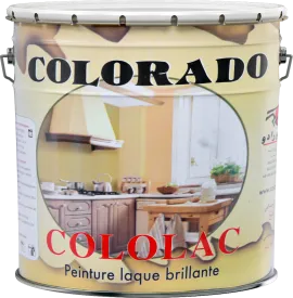 Peinture COLORADO - 1 Kg Cololac brillante, Peinture à Huile Blanche, Teinte avec Colopate, Rendement 8 à 9 m²/kg, Conservable 2ans