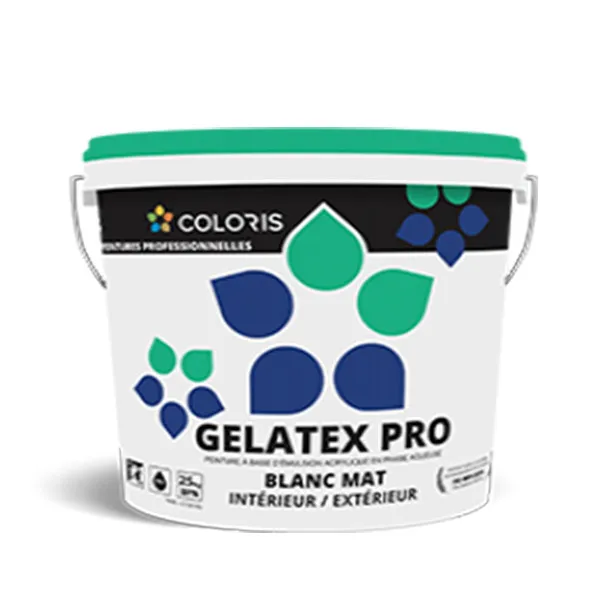 COLORIS Gelatex Pro 25Kg, Peinture A Eau, Peinture Pour Maçonnerie, Chantiers