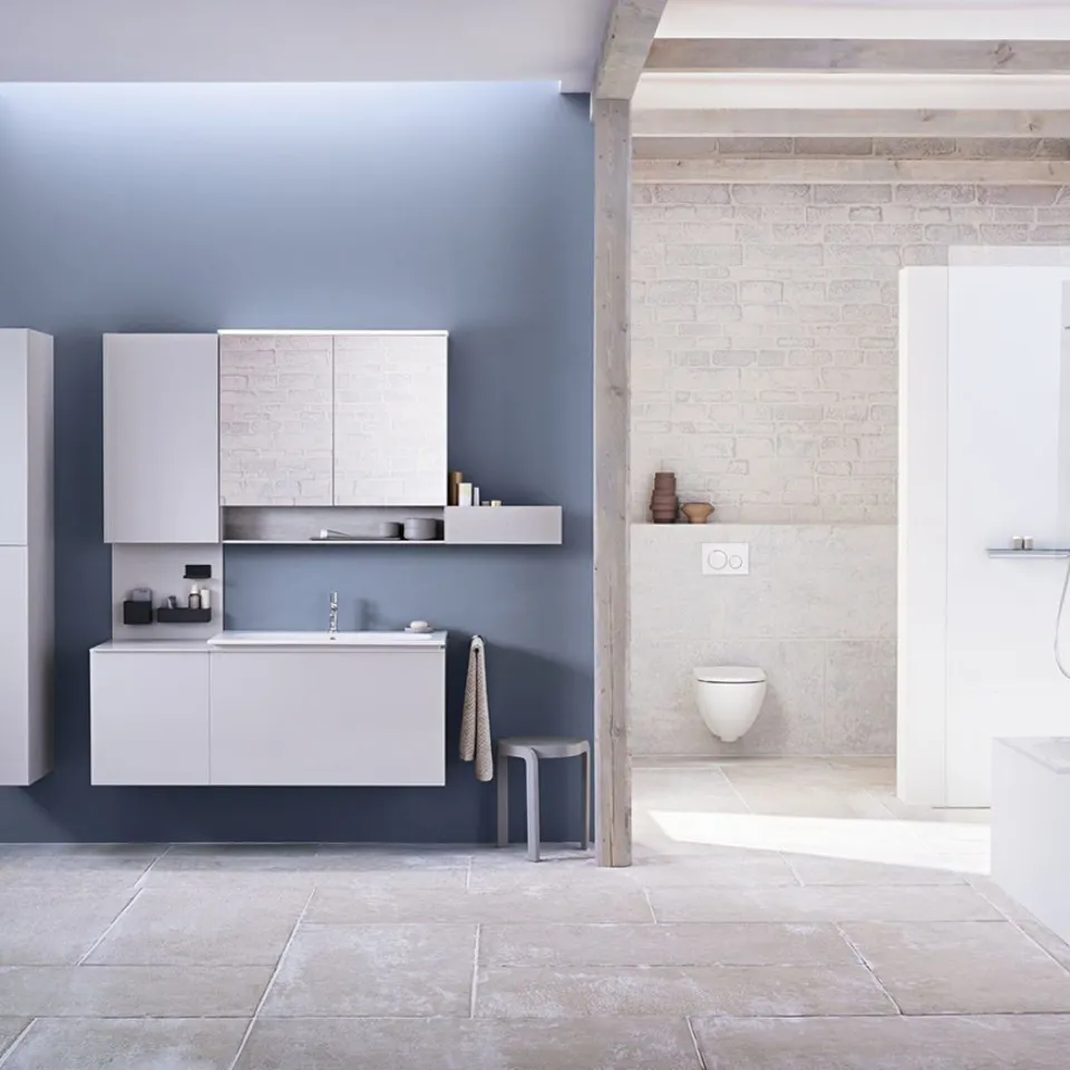 WC Suspendu GEBERIT, Acanto, Design Intemporel, WC Rimfree® Nettoyage Aisé, Economie d'eau