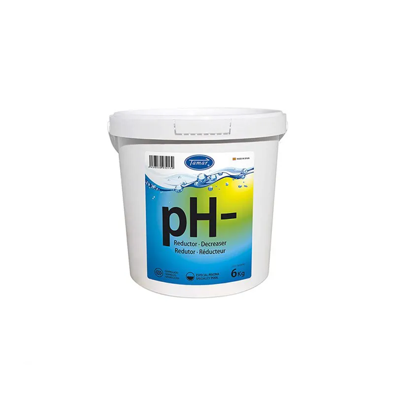 Tamar Liquide Réducteur de pH, Seau de 6kg, Réduire le pH de la Piscine ou du Spa