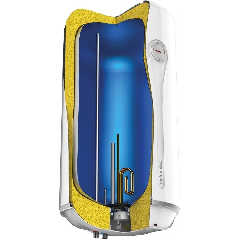 Chauffe-eau électrique Atlantic Ego 80 Litres Vertical, Profil de Charge L, Email en Titane & en Cuivre, Soupape de Sécurité