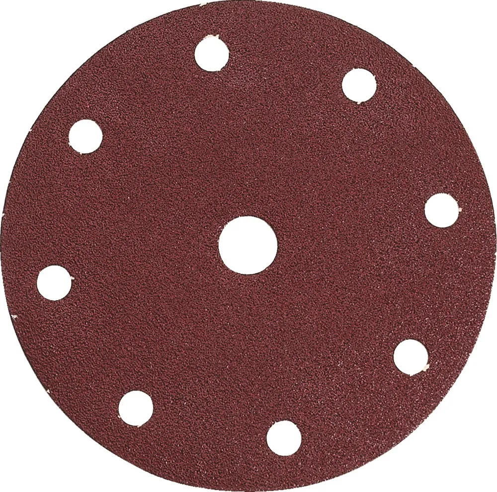 Feuille abrasive et papier pour ponceuse Makita - disque abrasif 125 mm et  8 trous - grain : 180