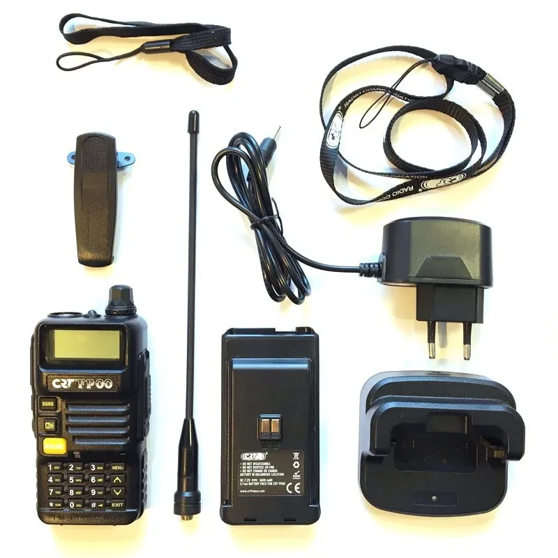 Talkie Walkie Amateur Bi-Bande CRT, Ecran Afficheur Multi-Couleurs, Tone Burst Disponible, Codage Par Ton, Sortie Extérieur, Fonction Ecoute Double Fréquences