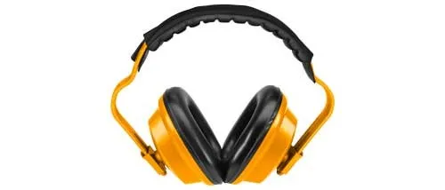 Casque Anti Bruit INGCO, Corps Coque en ABS anti-choc, Rembourrage en Mousse Souple, Protection et Sécurité Sonore en Chantier