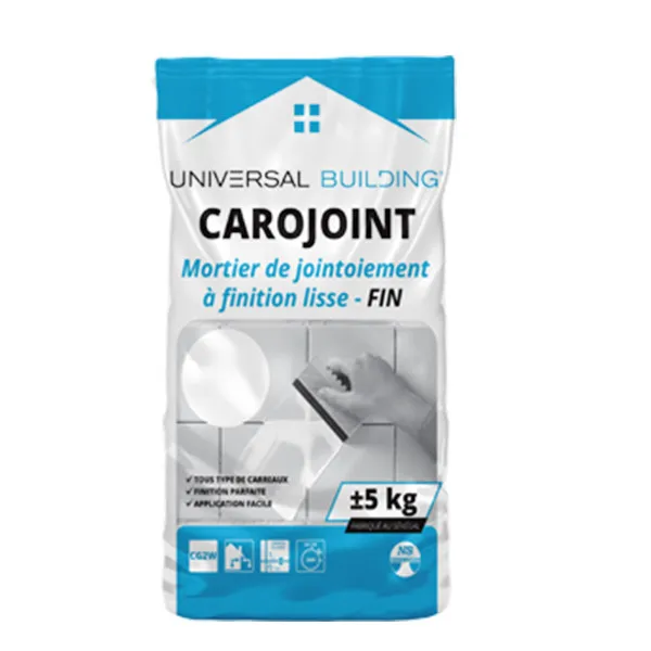 UNIVERSAL BUILDING Carojoint 5Kg, Mortier De Jointoiement A Finition, Tous Types De Carreaux, Finition Parfaite, Application Facile