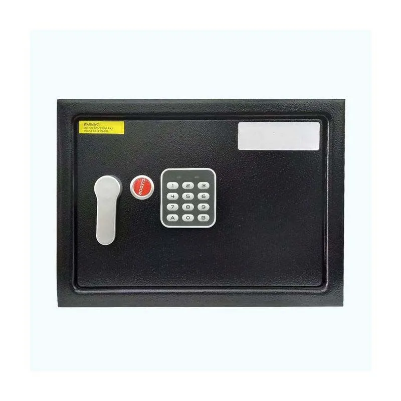 CLEDOR Coffre-fort de Sécurité CFE-30, Capacité 30 Litres, Clavier Electronique, Serrure Additionnelle Pour Urgence, Sécurité Famille et Finance