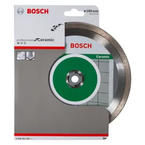 BOSCH Disque à Tronçonner Diamanté For Ceramic, Diamètre 180mm, Pour Les Grandes Meuleuses Angulaires