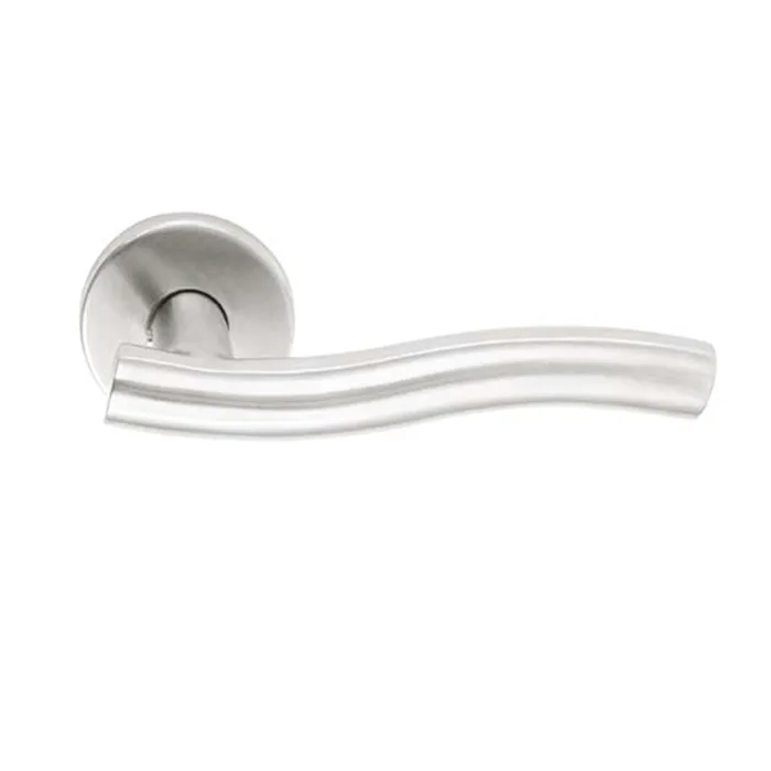 Poignée En Acier Inoxydable Tube Sur Rosace TZR CLEDOR, Avec Bouton De Condamnation, Longueur 135 mm