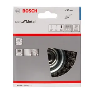 BOSCH Brosse Boisseau à Fils Torsadés, Diamètre 100mm, Brosse Métallique, Adaptable Sur Petites Et Grandes Meuleuses