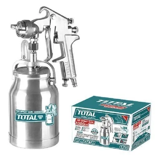 Pistolet à Peinture TOTAL 8000cc, Pulvérisateur Tous Supports, Bois, Plastiques, Résines, Métaux