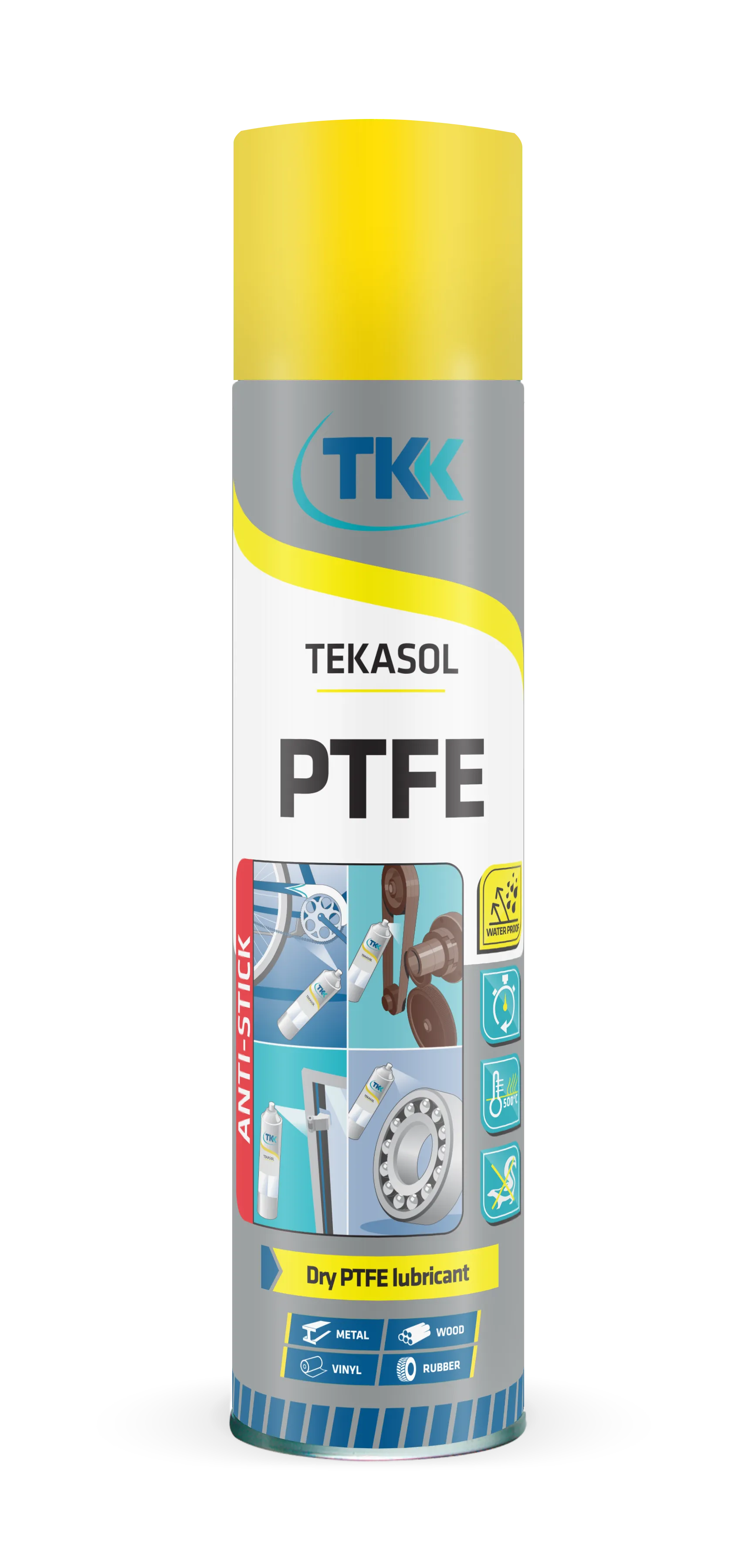 TEKASOL Dégrippant PTFE, Lubrification De Matériaux, Utilisable Entre -15 Degrés Et 150 Degrés