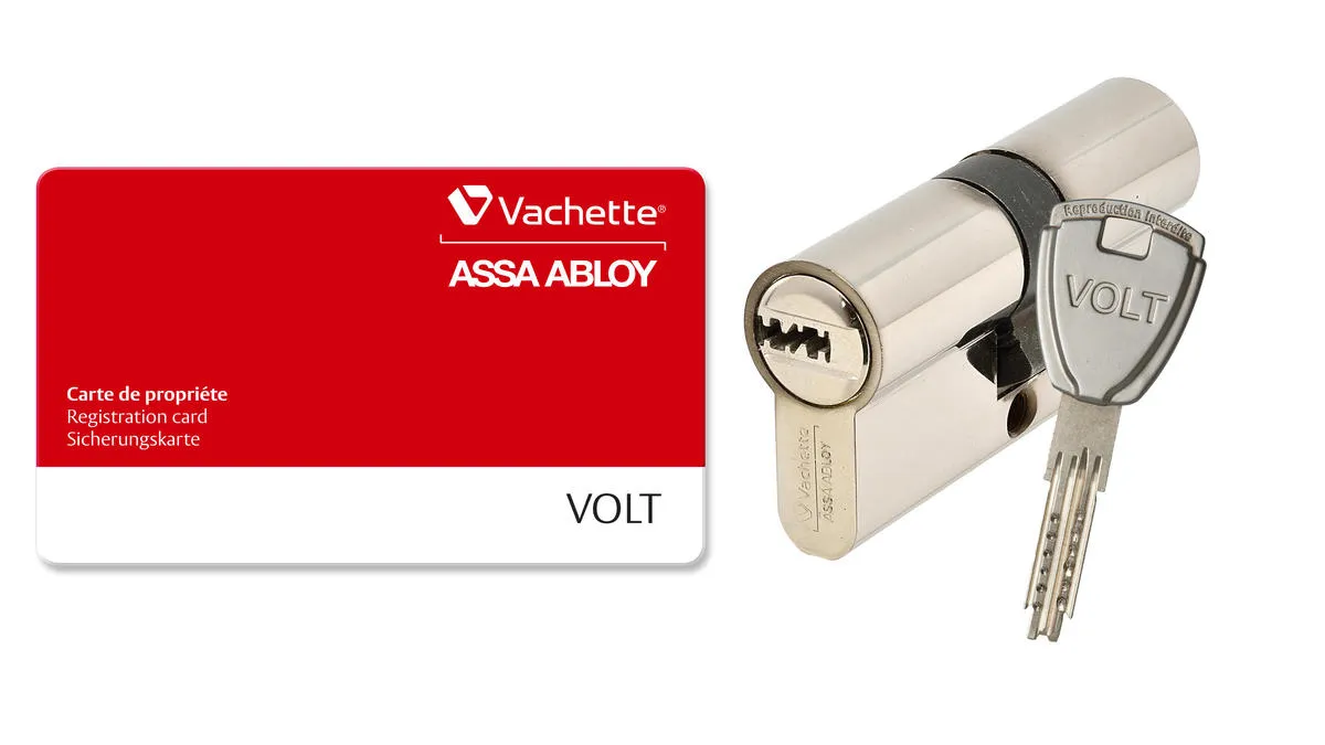 Canon Vachette Volt, Cylindre Volt, Technologie Brevetée Exclusive, Goupilles en Acier Trempé anti-Crochetage et Anti-Perçage