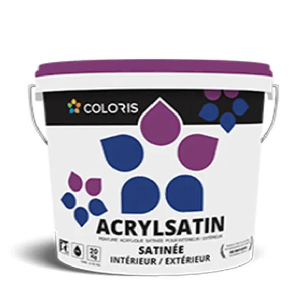 COLORIS AcrylSatin 20Kg, Peinture Pour Intérieur Et Extérieur, Excellente Lavabilité, Haut Pouvoir Couvrant