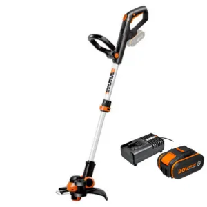 WORX Kit Débroussailleuse Sans-Fil WG163E.9 + Chargeur WA3604 + Batterie, Débroussailleuse WG163E.9,