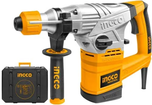 Marteau Perforateur INGCO RH15008, 50-60Hz, Puissance 1500W, 3000 Bpm, Système SDS-Plus, Facile & Rapide