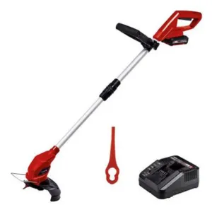 EINHELL Kit Débroussailleuse Sans-Fil GC-CT 18 + Batterie + Chargeur, Batterie 2Ah, Chargeur  18V, Power X-Change, Résistant Aux Chocs