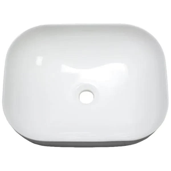 ARROW Vasque Rectangulaire A Bord Circulaire, Vasque Pour Salle De Bain