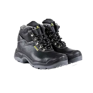 Chaussure de Sécurité Delta Plus High Cap Panoply Sault S3 SRC,  Chaussure de Sécurité Noire, Flexible et Confortable, Chaussure de Sécurité en Cuir, Embout en Acier avec Protection des Orteils