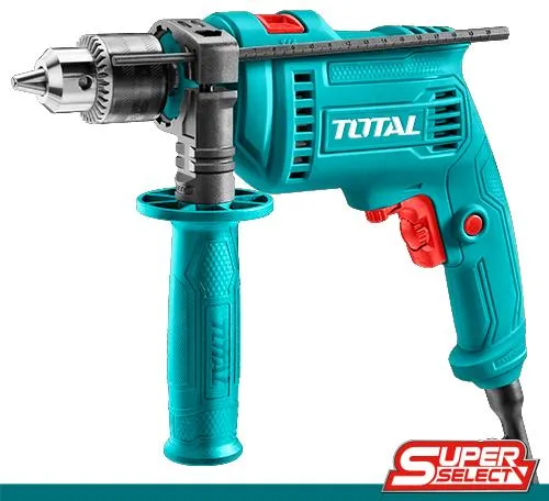TOTAL TOOLS Perceuse à percussion - Tension : 220-240 V~50/60 Hz Puissance d'entrée : 680 W Capacité de perçage max. : 13 mm - TOTAL
