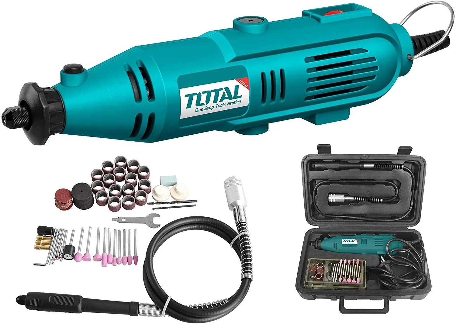 TOTAL TOOLS Mini-meuleuse TG501032 130W, Polissage, Meulage, Broyage, Accessoires de Bricolage, Œuvre d'art et Cadeaux