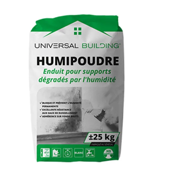 Enduit Humipoudre 25Kg UNIVERSAL BUILDING, Sac De 25Kg, Enduit Pour Supports Dégradés Par L'humidité