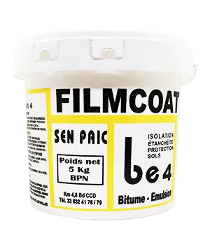 SEN PAIC Filmcoat BE4 5 Kg, Bitume à Emulsion, Bitume à L'eau, Bitume Etanchéité Imperméabilisant, Anti-corrosion, Traitement des Fissures Des Bâtiments