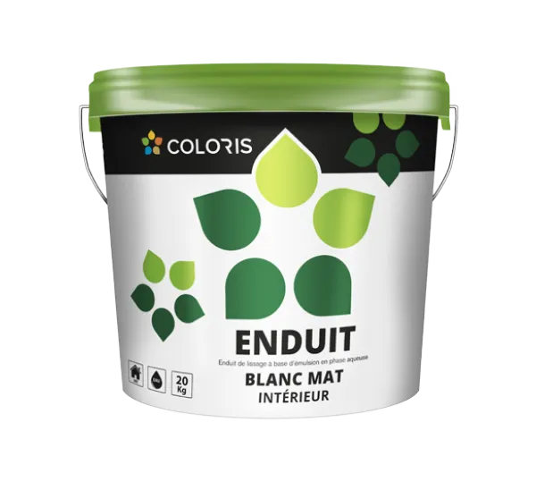 Peinture COLORIS - Enduit de Lissage à Base d'Emulsion en Phase Aqueuse 5kg, Séchage rapide,  Facile au Ponçage, Peinture Intérieure, Rendement 1kg/m²