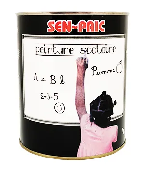 SEN PAIC Pot Peinture Tableau 1Kg, Peinture lessivable, Pour Ardoises et Tableaux D'écoliers, Disponible en Noir et Vert