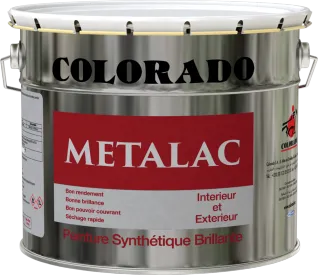 Peinture COLORADO - 5 Kg Metalac, Laque brillante, Pour Intérieur et Extérieur,  Rendement 10,7 m²/Kg/40μm,