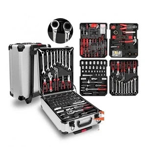 Coffret A Outils Profressionnels, 187 Pieces, Caisse En Aluminium, Clés, Douilles, Clés A Cliquet, Mécaniciens, Kit De Maison