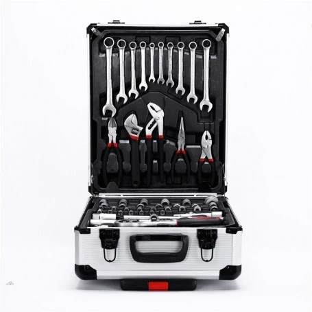 Coffret A Outils Profressionnels, 187 Pieces, Caisse En Aluminium, Clés, Douilles, Clés A Cliquet, Mécaniciens, Kit De Maison