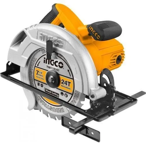Ingco Scie Circulaire 185mm, 1400W, 4800 tours/minute, Biseau Réglable 0-45°