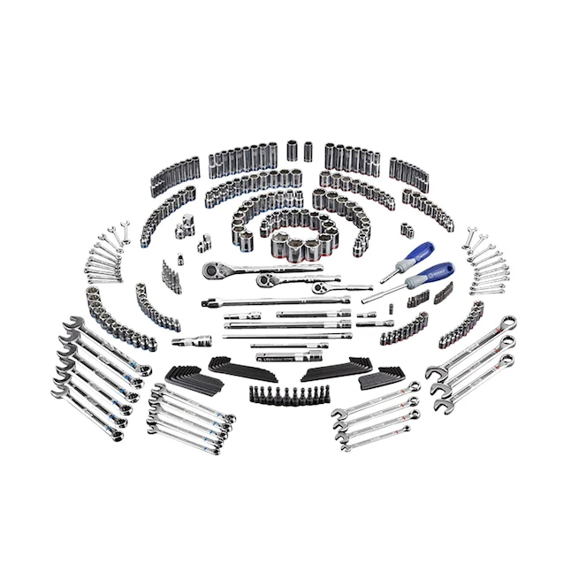 KOBALT Pro90 Ratchet, Boîte Ensemble Complet De 300 Pièces, Douilles, Tourne-écrous, Tournevis Magnétique, Indispensable Pour Mécaniciens, Garage, Bricolage