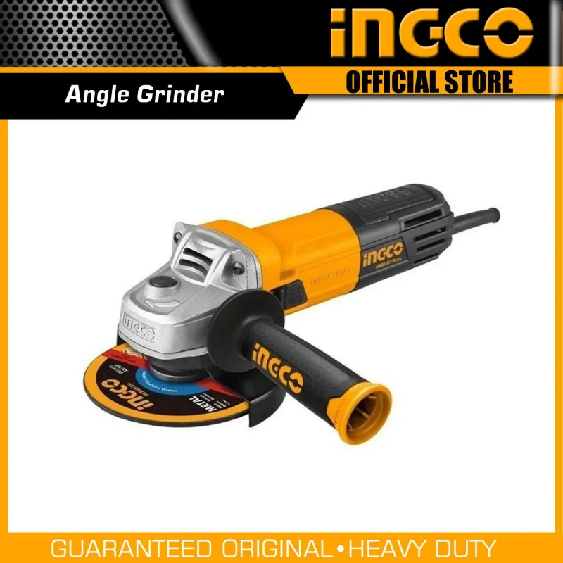 INGCO Meuleuse D'angle AG110018, Puissance 1100 W, Vitesse Jusqu'à 12000 tour/min, Découpage Métaux et Bétons, Polissage, Outils de Bricolage, Outillage Maçonnerie
