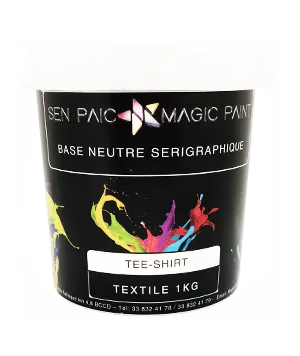 SEN PAIC Base Neutre Sérigraphique 1kg, Base Neutre Pour Tee-shirt et Autres Textiles