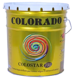 Peinture COLORADO - 20 Kg Colostar100 brillante, Peinture à Huile Blanche, Rendement 12 à 14 m²/ kg, Conservable 2ans
