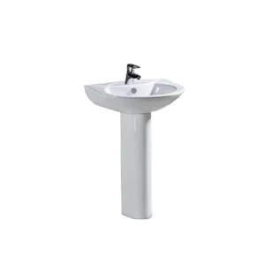 Lavabo 50cm avec Colonne, Modèle Economique, Lavabo Classique, Lavabo Traditionnel, Lavabo Céramique