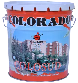 Peinture COLORADO - 23 Kg Colosud, Peinture à huile, Pour Intérieur et Extérieur, Travaux de façade, Resistance au Lavage, Rendement 5 à 6 m²/kg par couche