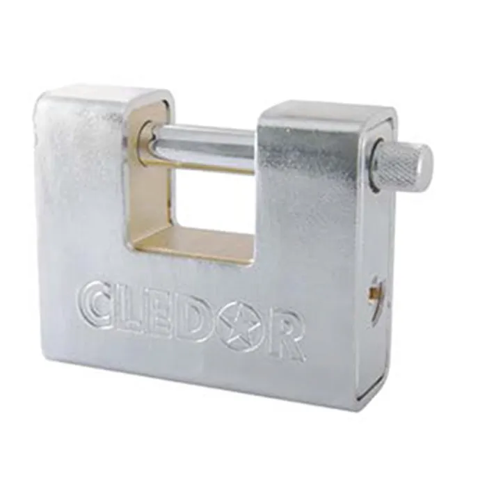 CLEDOR Cadenas De Sûreté A Anse Coulissante, Raptor,  Finition Laiton Massif, Armure En Acier Chromé