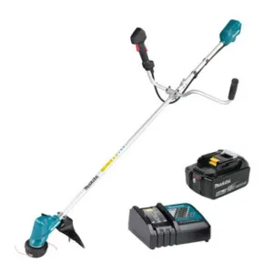 MAKITA Kit Débroussailleuse Sans-Fil DUR191URT, Batterie 5Ah & Chargeur 18V Inclus, Jardinage, Taillez Vos Jardins En Toute Sécurité