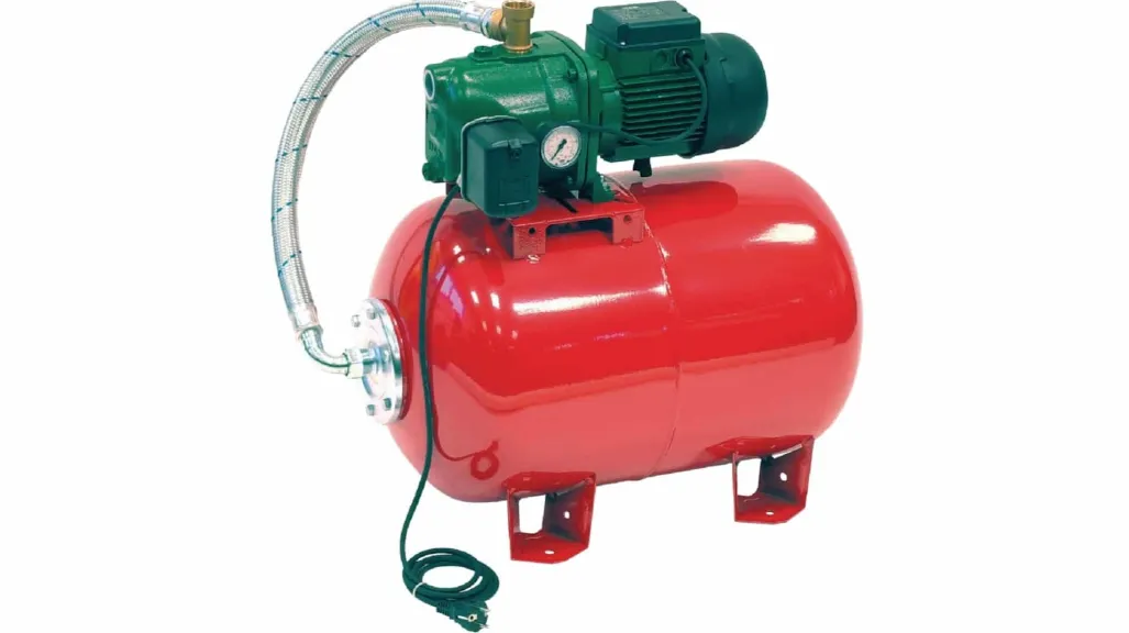 Surpresseur Aquajet Rouge, 102/60-M, Amorçage Facile, Groupe silencieux,  60 Litres, Prêt à l'Emploi, Moteur Electrique Mono 230V, Plomberie, Hydraulique, Bien-être de la Famille