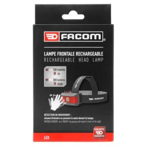 FACOM Lampe Frontale À LED Rechargeable 200L, Autonomie Maximale de 5h